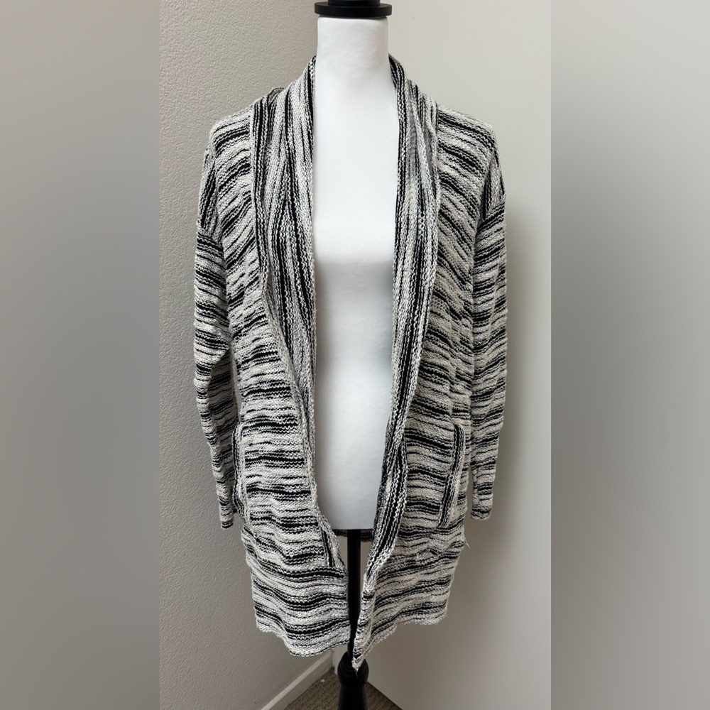 Anthropologie Dolan Verona textured long cardigan duster size small S pockets - Picture 3 of 13